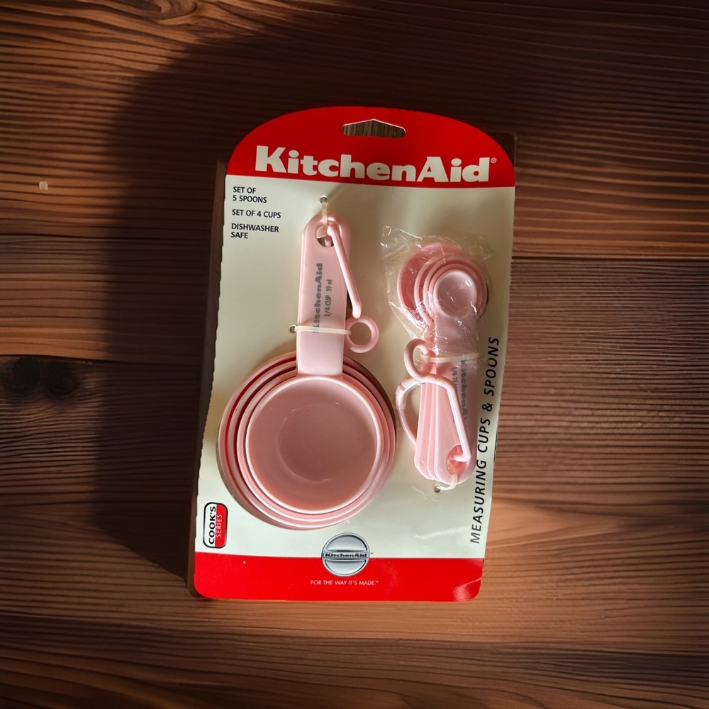 KitchenAid Cook for the Cure Pink Measuring Cups & Spoons Set 9 Pc New Old Stock